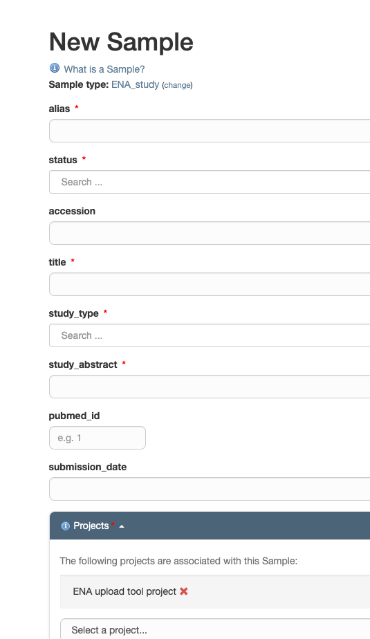 datahub ENA_study sample example