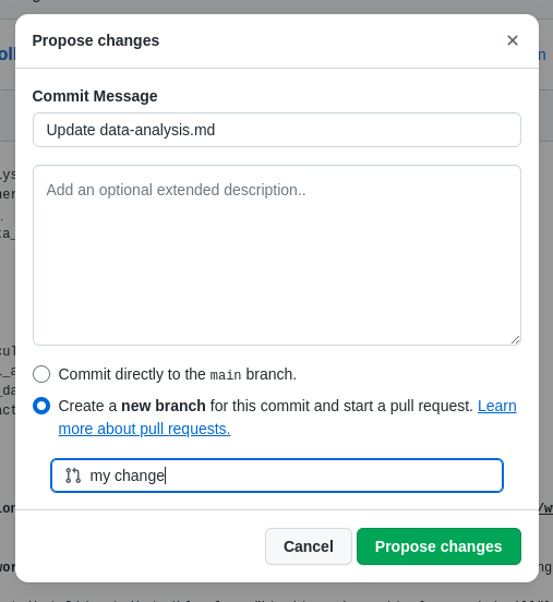 Propose changes on GitHub